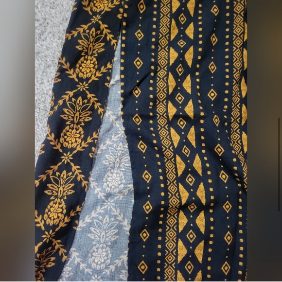 NWT Farm Rio Long-Sleeve V-Neck Printed Tie-Front Midi Dress SIZE XXS - Picture 7 of 8